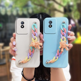 Solid color Back Cover Phone Case For VIVO Y02 4G phone case soft shell Anti-fall protective case Lens package