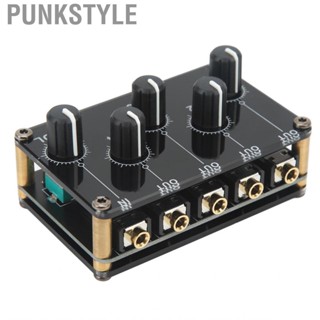 Punkstyle Mini Stereo Mixer 4Channel Acrylic Metal Black For Tape