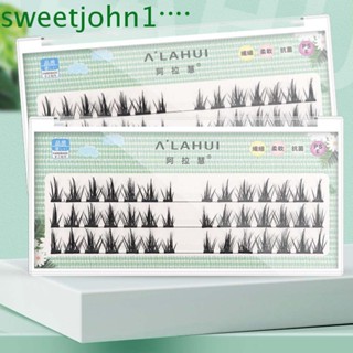 Sweetjohn ขนตาปลอม แบบคลัสเตอร์ ดูเป็นธรรมชาติ สไตล์ญี่ปุ่น สําหรับแต่งหน้า DIY