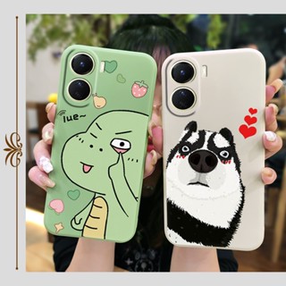 cat Lens bump protection Phone Case For VIVO Y16 Solid color phone case protective case Skin feel silicone Lens package