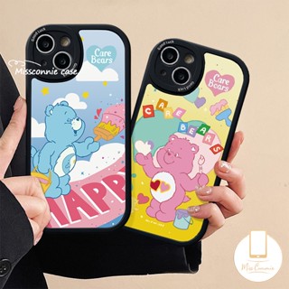 เคสโทรศัพท์มือถือ TPU นิ่ม กันกระแทก ลายการ์ตูนหมีกราฟฟิตี้ สีรุ้ง สําหรับ IPhone 11 XR 7Plus 13 12 14 Pro MAX SE 2020 8 6 7 6S Plus X XS MAX