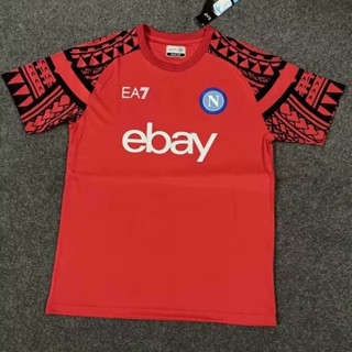 เสื้อกีฬาแขนสั้น ลายทีมชาติฟุตบอล Napoli Red Jersey S-XXL 23-24 ชุดเหย้า แห้งเร็ว สําหรับผู้ชาย AAA