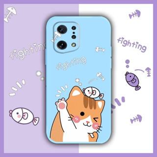 Liquid silicone shell protective case Phone Case For OPPO Find X5 Simplicity Cartoon Camera all inclusive Anti-fall cute