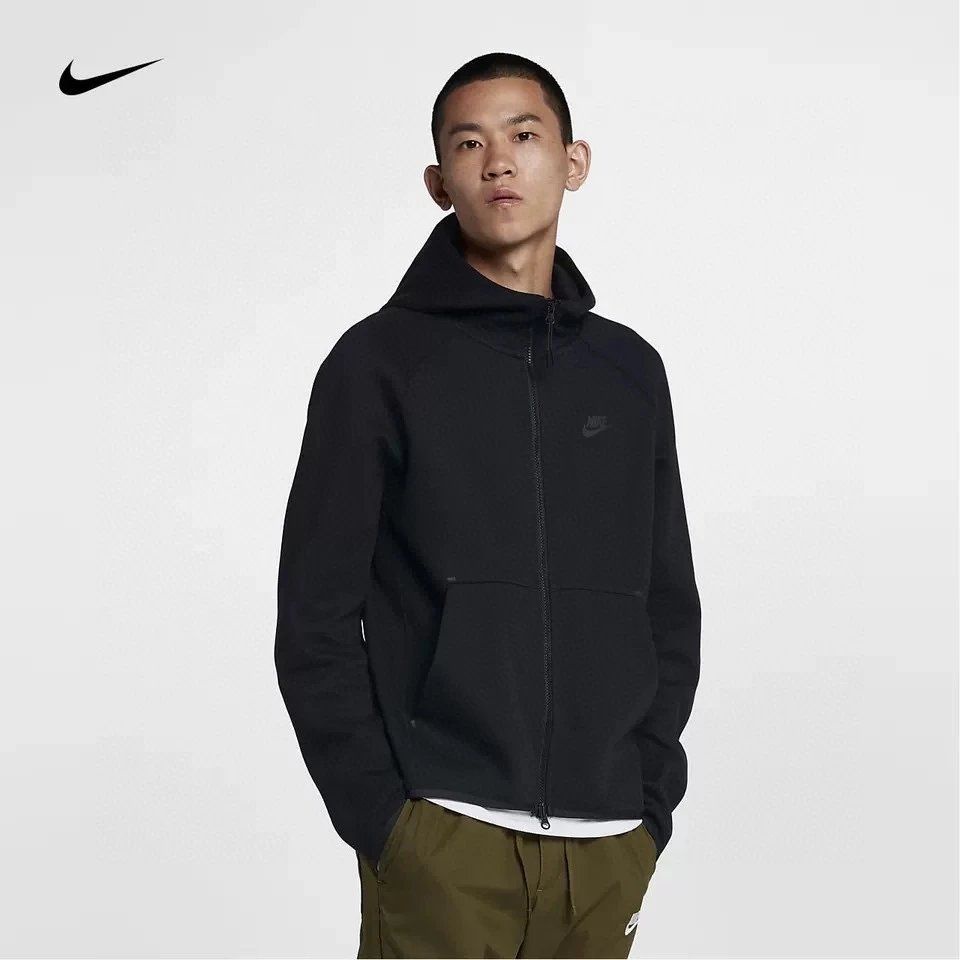 TKNO NIKE SPORTSWEAR TECH FLEECE original documentary Men's zipper hooded sports casual coat