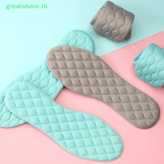 Greatshore แผ่นยาง แบบนิ่ม ดูดซับเหงื่อ ระงับกลิ่น ระบายอากาศ สวมใส่สบาย สําหรับรองเท้ากีฬา 1 คู่