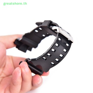 Greatshore สายนาฬิกาข้อมือ ยางซิลิโคน หัวเข็มขัดโลหะ สีดํา สําหรับ g-shock Watch