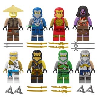 Greatshore บล็อกตัวต่อฟิกเกอร์ Ninjago Kai Jay Sensei Wu Master ขนาดเล็ก ของเล่นสําหรับเด็ก 8 ชิ้น