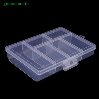 Greatshore กล่องพลาสติก 6 ช่อง สําหรับใส่เครื่องประดับ ต่างหู แหวน 1 ชิ้น