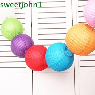 Sweetjohn โคมไฟกระดาษ ทรงกลม สไตล์จีน สําหรับตกแต่งบ้าน งานแต่งงาน วันเกิด DIY