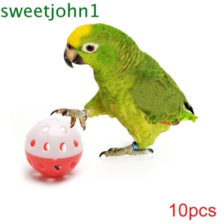 Sweetjohn ของเล่นสัตว์เลี้ยง ลูกบอลกระดิ่ง แบบกลวง สร้างสรรค์