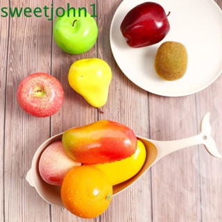 Sweetjohn ผลไม้ประดิษฐ์ กล้วยปลอม โฟม สีส้ม สําหรับตกแต่งบ้าน ปาร์ตี้