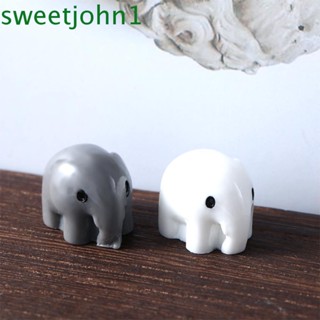 Sweetjohn โมเดลเรซิ่น รูปปั้นช้าง ขนาดเล็ก สําหรับตกแต่งบ้าน สวน DIY