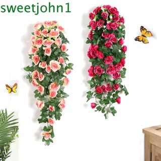 Sweetjohn ดอกไม้ประดิษฐ์ ผ้าไหมจําลอง สําหรับแขวนตกแต่งผนังบ้าน สวน ระเบียง ห้องนั่งเล่น