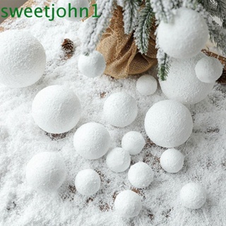 Sweetjohn ลูกบอลคริสต์มาส ทรงกลม กันแตก สําหรับแขวนตกแต่งบ้าน งานแต่งงาน 6 12 ชิ้น