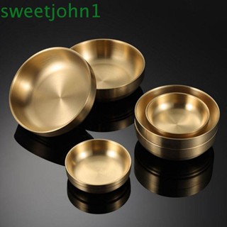 Sweetjohn ชามโลหะสเตนเลส 304 สําหรับใส่อาหาร เส้นก๋วยเตี๋ยว