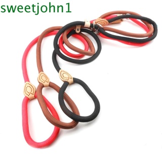 Sweetjohn เชือกจูงสุนัข น้ําหนักเบา 1.5 1.8 เมตร สีพื้น ทนทาน สําหรับฝึกสุนัข 1 ชิ้น