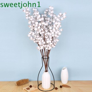 Sweetjohn กิ่งเบอรี่ประดิษฐ์ 5 กิ่ง สีขาว สําหรับตกแต่งบ้าน ออฟฟิศ 1 ชิ้น