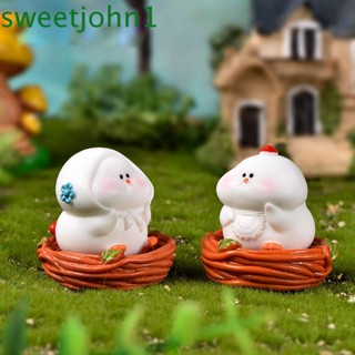 Sweetjohn โมเดลไก่จิ๋ว ไก่น้อย งานฝีมือเรซิ่น บอนไซ ของเล่นเด็ก ตกแต่งสวนขวด สวนนางฟ้า