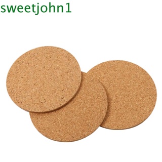 Sweetjohn ที่รองแก้วไม้คอร์ก DIY ทนทาน มีฉนวนกันความร้อน สําหรับห้องครัว