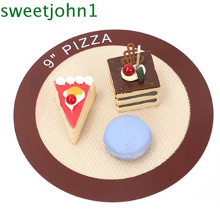 Sweetjohn แผ่นรองอบพิซซ่า แบบหนา สําหรับคุกกี้ ขนมปัง บิสกิต|แผ่นซิลิโคน ไม่เหนียวติด สําหรับทําเบเกอรี่ เค้ก แป้งโดว์