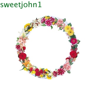 Sweetjohn แหวนหวายธรรมชาติ สําหรับแขวนตกแต่งงานแต่งงาน คริสต์มาส