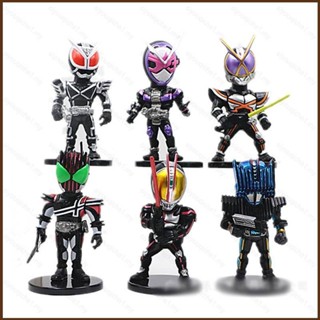 Cool ใหม่ โมเดลฟิกเกอร์ Kamen Rider Mask Rider 555 Zi-O Kaixa Decade Faiz Diend ของเล่น สําหรับเด็ก ของขวัญ 6 ชิ้น