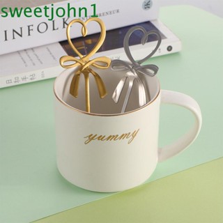 Sweetjohn ช้อนกาแฟ ประดับโบว์ เหมาะกับของขวัญวันวาเลนไทน์