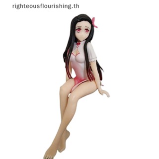 Righteousflourishs.th ใหม่ ฟิกเกอร์ PVC อนิเมะ Sitg Posture Cheongsam Kamado Nezuko เซ็กซี่ ขนาด 15 ซม. สําหรับเก็บสะสม