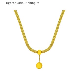 Righteousflourishs.th สร้อยคอโช้คเกอร์ จี้ลูกปัดเหล็กไทเทเนียม สีทอง ไม่ซีดจาง สําหรับผู้หญิง ของขวัญ ปาร์ตี้