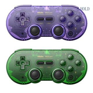 Ace 8BitDo SN30Pro เกมแพดควบคุมเกม แบบไร้สาย บลูทูธ อุปกรณ์เสริม สําหรับ NS- Purple Gr