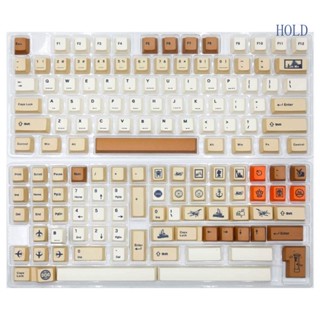 Ace ปุ่มกดคีย์บอร์ด ธีมแสตมป์ 143 คีย์ PBT สีย้อมเชอร์รี่ สไตล์เรโทร