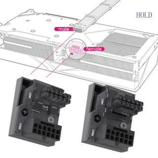 Ace ATX อะแดปเตอร์พาวเวอร์ 16pin ตัวเมีย 180 องศา เป็น 16 Pin ตัวผู้ สําหรับ PCIe5 0 GPU