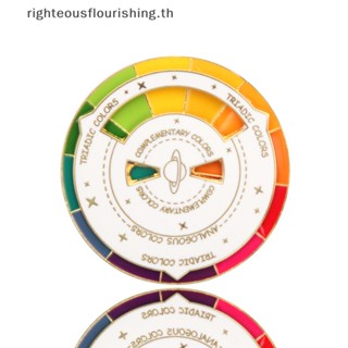 Righteousflourishs.th ใหม่ เข็มกลัดพาเลท หมุนได้ สําหรับตกแต่งกระเป๋าเป้สะพายหลัง แจ็กเก็ต เสื้อผ้า