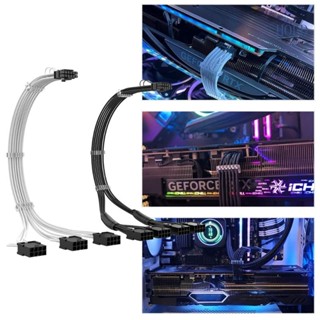 Ace สายเคเบิลต่อขยาย PSU การ์ดจอ 16Pin เป็น 3 4x 8 6+2 Pin PCIE GPU 12+4Pin ขนาดเล็ก