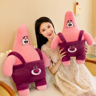 Ere1 Patrick Star หมอนตุ๊กตาคอสเพลย์ Lotso สตรอเบอร์รี่ หมี ของขวัญ สําหรับเด็กผู้หญิง ตกแต่งบ้าน