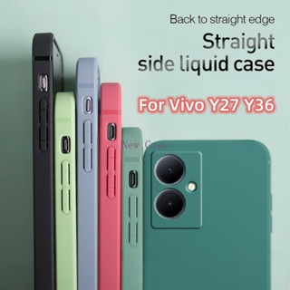 เคสโทรศัพท์ซิลิโคน TPU แบบนิ่ม กันกระแทก หลากสี สําหรับ Vivo Y27 Y36 VivoY27 VivoY36 4G 5G 2023