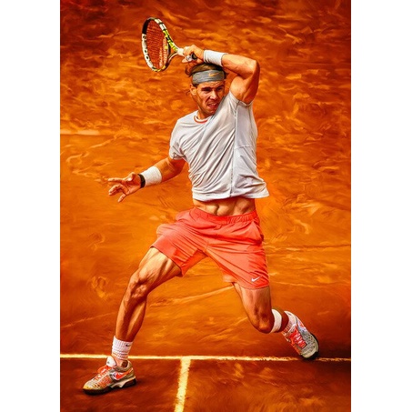 โปสเตอร์ผ้าใบ ลาย World Tennis Player Rafael Nadal Roger Federer สําหรับตกแต่งผนังบ้าน