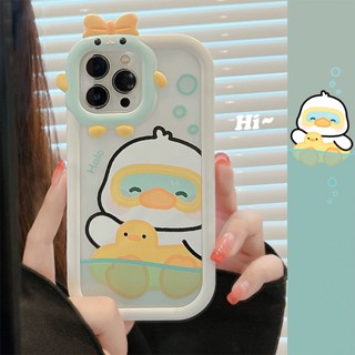 เป็ดแว่นตาว่ายน้ำ เคสโทรศัพท์ for Xiaomi Redmi Note10 10S 9a 9i Note 12 Pro 11Note 11s Mi 10t Pro Poco X3 Pro NFC 11TPro