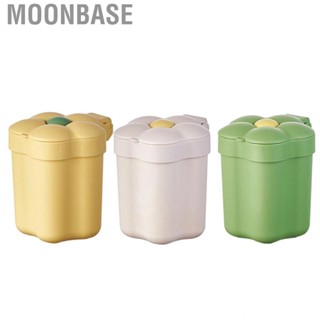 Moonbase Small Garbage Can  Plastic Mini Desktop Bin Flower Shape for Bedroom Living Room