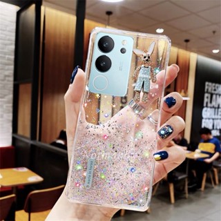 พร้อมส่ง เคสโทรศัพท์มือถือ TPU ใส แบบนิ่ม ลายกระต่าย กันกระแทก สําหรับ VIVO V29 Y78 Y27 5G 4G 2023 V29 5G