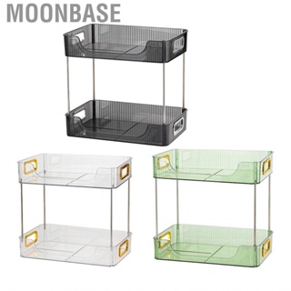 Moonbase 2 Tier Desktop Storage Rack Organizer Modern Space Saving Sundries Holder Shelves for Office Kitcken Home Decoration