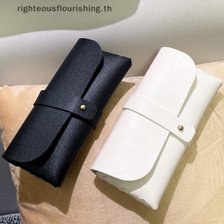 Righteousflourishs.th กระเป๋าใส่แว่นกันแดด หนัง PU นิ่ม แบบพกพา สไตล์เรโทร สําหรับอ่านหนังสือ ของขวัญวันเกิด