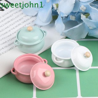 Sweetjohn หม้อซุปทําอาหาร ขนาดเล็ก สําหรับตกแต่งบ้านตุ๊กตา DIY