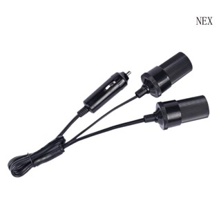 Nex อะแดปเตอร์ชาร์จไฟในรถยนต์ 1 ถึง 2 12v 24v 2 ทาง