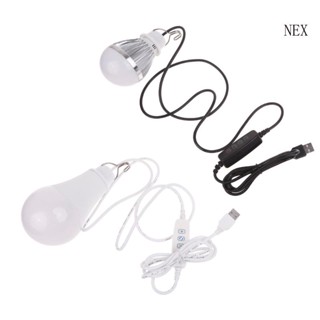 Nex หลอดไฟฉุกเฉิน LED 10W USB ใช้งานง่าย พกพาง่าย สําหรับบ้าน หรือตั้งแคมป์