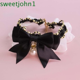 Sweetjohn ปลอกคอ ปรับได้ สําหรับสัตว์เลี้ยง สุนัข แมว