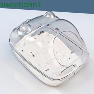 Sweetjohn ห้องน้ําหนูแฮมสเตอร์ แฮมสเตอร์ เฟอร์เรต ชินชิล่า ใส อาบน้ํา ห้องน้ํา อ่างอาบน้ํา มุมทราย ในร่ม