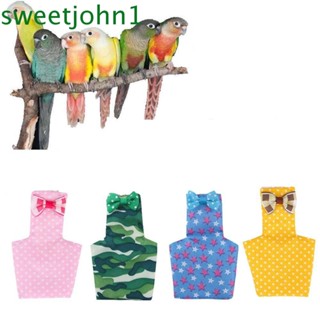 Sweetjohn ผ้าอ้อมนกแก้ว ประดับโบว์น่ารัก ขนาดเล็ก กลาง ใหญ่ สีเขียว สําหรับสัตว์เลี้ยง นกแก้ว