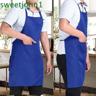 Sweetjohn ผ้ากันเปื้อน แขนกุด สะดวกสบาย สําหรับร้านอาหาร ทําอาหาร เบเกอรี่ ครัว ผ้ากันเปื้อน ป้องกันน้ํามัน