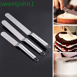 Sweetjohn เนยเค้ก DIY เครื่องมือเบเกอรี่ 6/8/10 นิ้ว เครื่องมือตกแต่ง สเตนเลสสตีลฟองดองท์